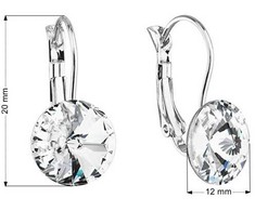 Evolution Group Blizgantys kabantys auskarai su Swarovski kristalais 51002.1
