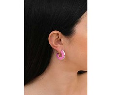 Biżuteria GUESS JUBE04083JWY. Kolczyki, Kolor rožinė. Kobieta.