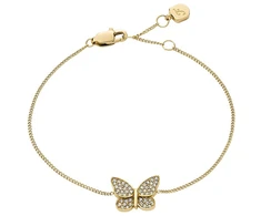 Fossil Charming auksinis-plated bracelet with crystals Butterfly JF04921710