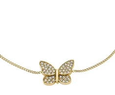 Fossil Charming auksinis-plated bracelet with crystals Butterfly JF04921710