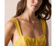 Fossil Charming auksinis-plated pakabukas Raquel JF04951710