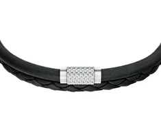 Fossil Leather double bracelet for men JF04989040