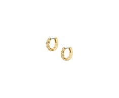 Fossil Gold-plated hoop earrings with crystals Ellis JF04913710