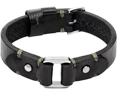 Fossil Men's robust leather bracelet JF04946040