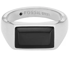 Fossil Modernus vyriškas plieno žiedas All Stacked Up JF04603040