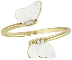 Fossil Padorus Radiant Wings paauksuotas atviras žiedas JF04423710