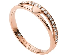 Fossil Romantic bronze ring with crystals Sutton JF03460791