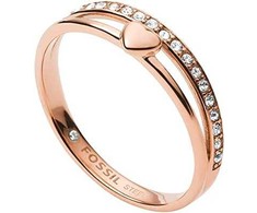 Fossil Romantic bronze ring with crystals Sutton JF03460791