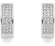 Fossil Sparkling steel hoop earrings Pavé JOF00168040