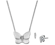 Fossil Steel jewelry set Butterfly JF04935SET (pakabukas, earrings)