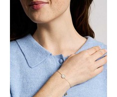 Fossil Nuostabi paauksuota apyrankė su perlamutru ir kristalais JF04866710