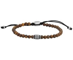 Fossil Stilinga vyriška karoliukų apyrankė su tigro akimi JF04413040