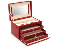 Friedrich Lederwaren Jewel box red / beige Jolie 23255-40