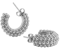 Furiosa Champagne Steel Hoop Earrings SE-CHAMPAGNE-S
