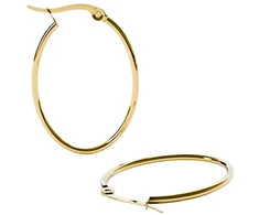 Furiosa Elegant auksinis-plated Loop Hoop SE-LOOPHOOP-G