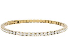 Furiosa Gold-plated tennis bracelet with clear Swarovski crystals SB-TENNIS-G