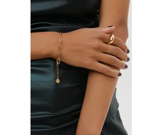 Furiosa Matching auksinis-plated Paperclip Vibe bracelet SB-VIBEB-G