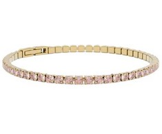 Furiosa Tennis bracelet with pink Swarovski crystals SB-ROSALINETENNIS-G
