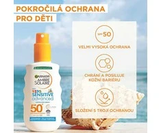 Garnier Vaikiškas apsauginis purškiklis jautriai odai SPF 50+ Ambre Solaire (apsauginis purškiklis) 150 ml
