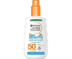 Garnier Vaikiškas apsauginis purškiklis jautriai odai SPF 50+ Ambre Solaire (apsauginis purškiklis) 150 ml