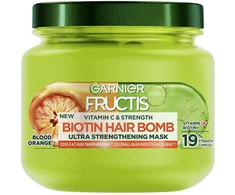 Garnier „Fructis“ vitaminų ir stiprumo biotino plaukų bombos kaukė