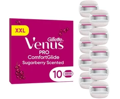 Gillette Venus Pro Comfortglide Sugarberry keičiamos skustuvo galvutės, 10 vnt.