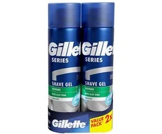 Raminančios skutimosi želės rinkinys Gillette Series Soothing, 2 x 200 ml