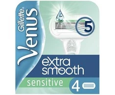 Gillette Venus Deluxe Smooth Sensitive Skustuvo Keičiamos Galvutės, 4 vnt