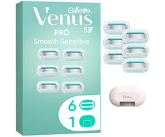Gillette Replacement heads Pro Smooth Sensitive 6 pcs + cover