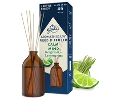 Glade Aromaterapinės smilkalinės lazdelės „Reed Calm Mind“ 80 ml su bergamočių ir citrinžolės kvapu