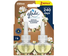 Glade elektrinio oro gaiviklio papildymo rinkinys, santalas ir jazminas, 2 x 20 ml