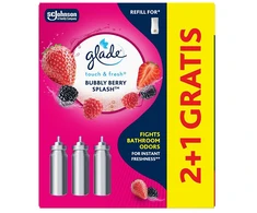 „Glade Touch &amp; Fresh Bubble Berry Splash“ 2+1 oro gaiviklio papildymo rinkinys