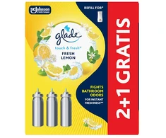 „Glade Touch &amp; Fresh Fresh Lemon“ 2+1 oro gaiviklio papildymo rinkinys