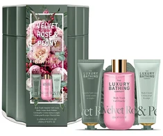 Grace Cole Body care gift set in a tin box Rose &amp; Peony 4 pcs