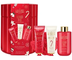 Grace Cole Fig &amp; Cranberry Body Care Gift Set in a Jar 4 pcs