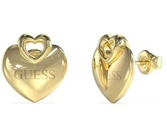 Guess Crazy In Love paauksuoto plieno širdies auskarai JUBE05218JWYGT/U