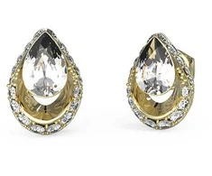 Guess Elegantiški auksiniais dengti krištoliniai auskarai JUBE03393JWYGT/U
