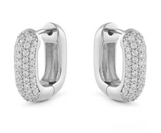 Guess Sidabrinis earrings with zircons Nuances JSBE04535JWRHT/U