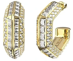 Guess Gold-plated hoop earrings Lioness Queen JUBE06188JWYGT/U