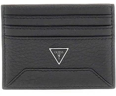 Guess Kožené pouzdro na karty SMBAGRLEA25-BLA