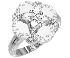 Guess Luxury steel ring with Wild Flower JUBR05506JWRH