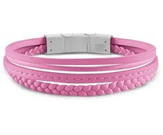 Guess Malibu pink leather bracelet JUMB01345JWSTPIT-U
