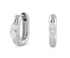 Guess Sidabrinis earrings with zircons Nuances JSBE04519JWRHT/U