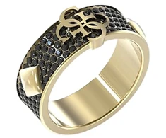 Guess Modern auksinis-plated ring 4G Forever JUMR03232JWYGBK
