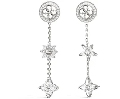 Guess Secret Garden Flowers Dangle Earrings JUBE06036JWRHT/U
