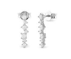 Guess Sidabrinis dangling earrings Jardin JSBE04494JWRHT/U