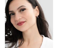Guess Sidabrinis dangling earrings Jardin JSBE04494JWRHT/U