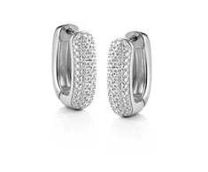 Guess Sidabrinis earrings with zircons Nuances JSBE04535JWRHT/U