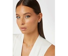 Guess Sidabriniai auskarai „Heart Jardin“ JSBE04458JWRHT/U