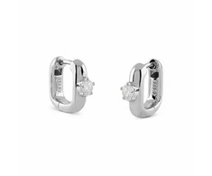 Guess Sidabrinis earrings with crystals Nuances JSBE04556JWRHT/U
